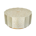 Стол кофейный с отделкой раковинами устриц Coastal Charm варинант исполнения - 2 | Loft Concept в Твери