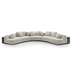 Большой угловой Диван California трансформер с приставными деревянными модулями   варинант исполнения - 1 | Loft Concept в Твери