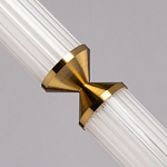 Подвесной светильник с двумя белыми рифлеными цилиндрическими плафонами Golden Swirl варинант исполнения - 7 | Loft Concept в Твери