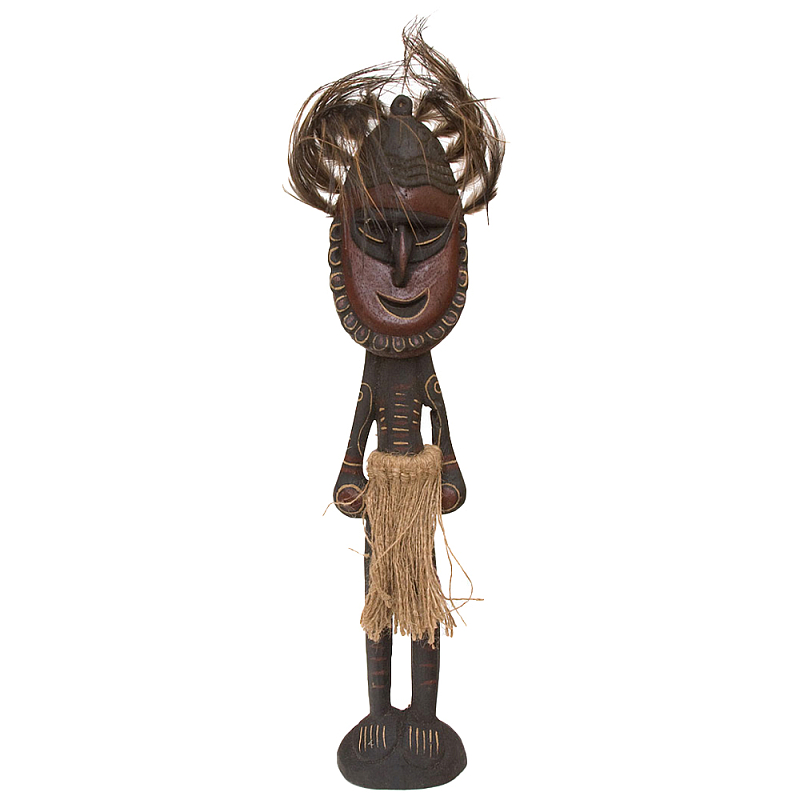 Деревянная статуэтка Абориген в маске с перьями Aborigine Mask Figurine Коричневый Деревянная статуэтка Абориген в маске с перьями Aborigine Mask Figurine Коричневый в Твери | Loft Concept