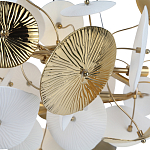 Люстра с белыми и золотистыми цветами Dahlia Flowers Lamp варинант исполнения - 5 | Loft Concept в Твери