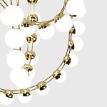 Люстра подвесная светодиодная с круглыми плафонами белого цвета PEARLS Suspension 39  варинант исполнения - 5 | Loft Concept в Твери