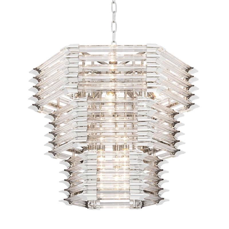 Люстра Chandelier Wren Никель Прозрачный (Transparent) Люстра Chandelier Wren Никель Прозрачный (Transparent) в Твери | Loft Concept
