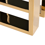 Столик журнальный квадратный с основанием в оттенках хром и золото Harmony Color and Shapes варинант исполнения - 3 | Loft Concept в Твери