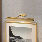 Светильник для картин цвета состаренная латунь с широким плафоном на прямоугольном основании Elstead Lighting варинант исполнения - 6 | Loft Concept в Твери