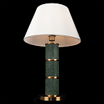 Настольная лампа на основании из зеленого мрамора с белым абажуром Noelia Green варинант исполнения - 4 | Loft Concept в Твери