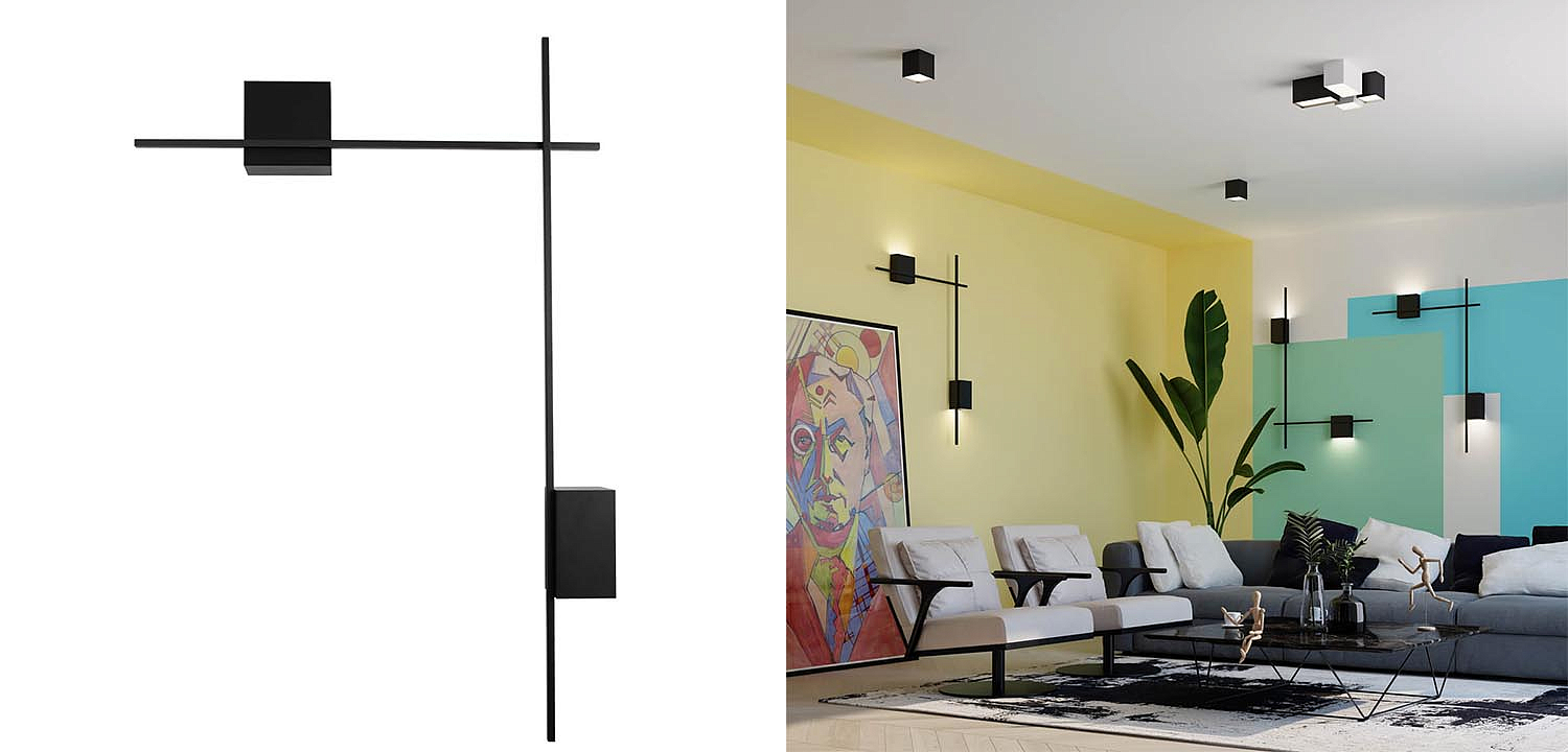 Бра Blocks Wall Light Black Angle Бра Blocks Wall Light Black Angle - Loft-Concept в Твери