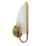 Бра с изогнутым рельефным плафоном Textured Glass варинант исполнения - 1 | Loft Concept в Твери