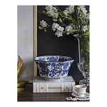 Чаша белая с синим цветочным узором Chino Dishes варинант исполнения - 3 | Loft Concept в Твери