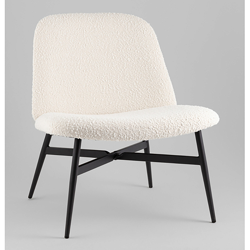 Кресло лаунж Ease белый Белый Черный в Твери | Loft Concept 