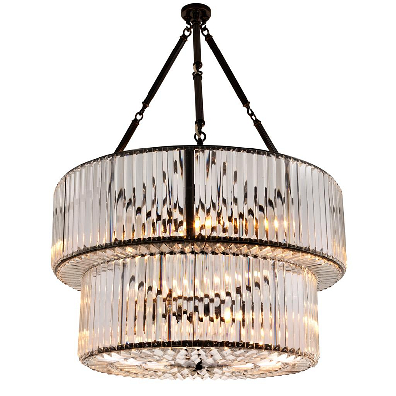 Люстра Chandelier Infinity Double Bronze Темная бронза Прозрачный (Transparent) Люстра Chandelier Infinity Double Bronze Темная бронза Прозрачный (Transparent) в Твери | Loft Concept