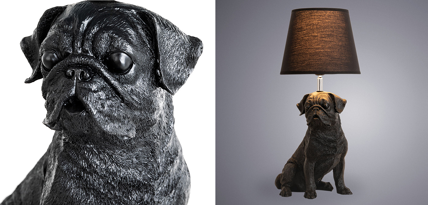 Настольная лампа Black Bulldog Table Lamp Настольная лампа Black Bulldog Table Lamp - Loft-Concept в Твери