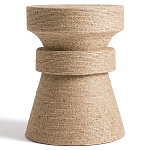 Приставной стол с отделкой из джута Juti D35 см варинант исполнения - 2 | Loft Concept в Твери