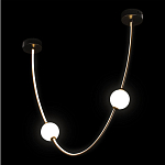 Подвесной светильник в форме дуги с белыми шарообразными плафонами Flos Wireline Lighting варинант исполнения - 1 | Loft Concept в Твери