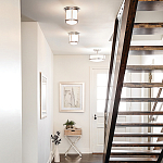 Потолочный светильник для ванных комнат со стеклянным плафоном и одной лампой Hinkley варинант исполнения - 5 | Loft Concept в Твери