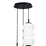 Люстра светодиодная каскадная с 3-мя белыми воздушными плафонами Glowing Cloud варинант исполнения - 5 | Loft Concept в Твери