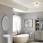 Потолочный светильник с цилиндрическим плафоомн из опалового матового стекла с металлическим обручем Feiss варинант исполнения - 5 | Loft Concept в Твери