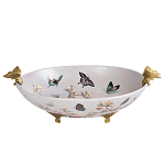 Белое фарфоровое блюдо с изображением бабочек Eden Garden варинант исполнения - 1 | Loft Concept в Твери