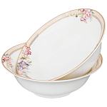 Сервиз столовый из фарфора белый с цветочным принтом на 6 персон 23 предмета Flower Porcelain Collection варинант исполнения - 1 | Loft Concept в Твери