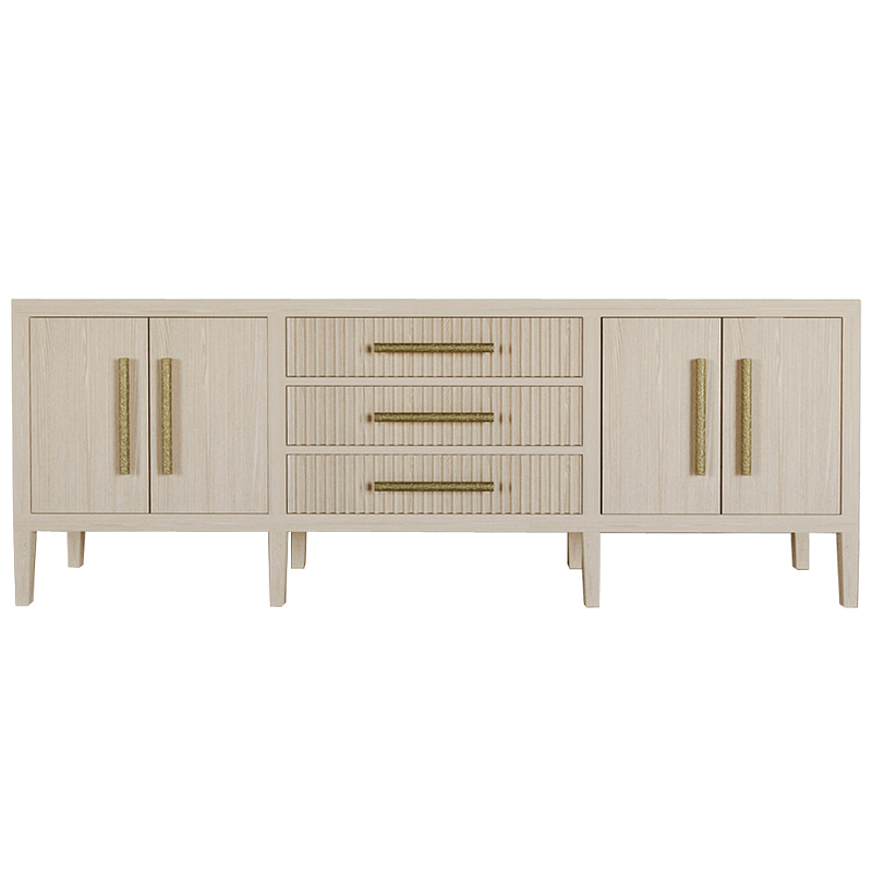 Большая VT-тумба Primo шпон Светлый дуб Древесина Золотой в Твери | Loft Concept 