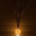 Торшер из перламутра на металлическом каркасе Indonesian Comet варинант исполнения - 4 | Loft Concept в Твери