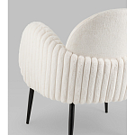 Полукресло Wave Stripes букле белый варинант исполнения - 3 | Loft Concept в Твери