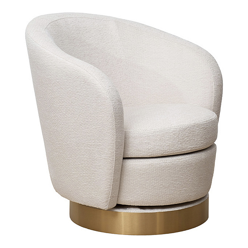 Кресло вращающееся с обивкой из рогожки Julia Armchair Silver Belt Серый Серебряный Бежевый Золотой Кресло вращающееся с обивкой из рогожки Julia Armchair Silver Belt Серый Серебряный Бежевый Золотой в Твери | Loft Concept