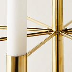 Люстра золотая с 16-ю тонкими цилиндрическими плафонами Shoulders варинант исполнения - 4 | Loft Concept в Твери