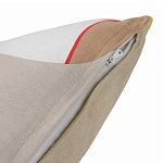 Подушка декоративная хлопковая бежевого цвета с абстрактным принтом Elysian Flow Sand варинант исполнения - 4 | Loft Concept в Твери