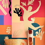 Обои ручная роспись в стиле Арт-деко Jazz Original colourway on painted silk with embroidery варинант исполнения - 4 | Loft Concept в Твери