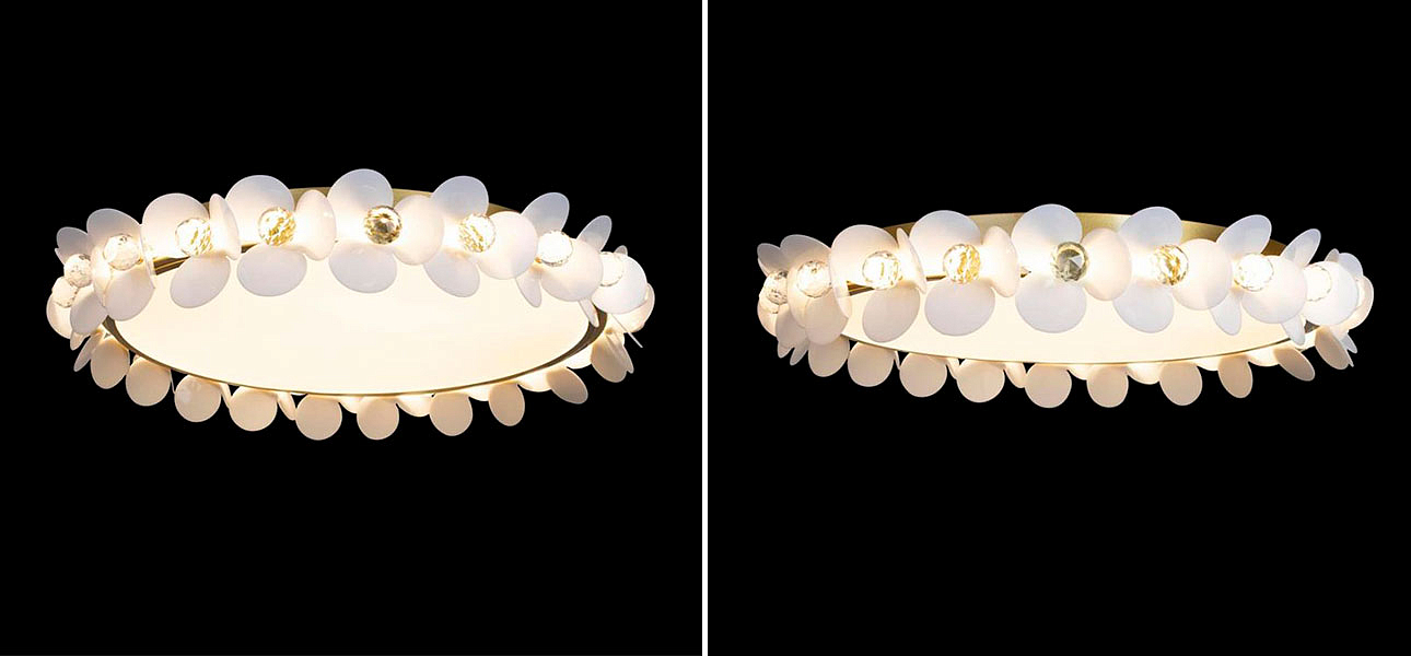 Потолочный светильник Белые Цветы White Flowers Ceiling lamp D 57 - Loft-Concept в Твери