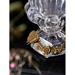 Ваза из прозрачного стекла на бронзовой подставке с ободком и ручками в виде стрекоз Eden Garden варинант исполнения - 4 | Loft Concept в Твери