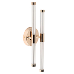 Бра с круглым основанием золотого цвета и двумя вертикальными плафонами Hex Scaffold варинант исполнения - 1 | Loft Concept в Твери