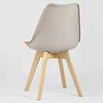 Стул с основой из пластика и мягким сиденьем Arvika Beige варинант исполнения - 5 | Loft Concept в Твери