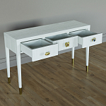 Дизайнерский Письменный стол Elsa Dreams White с тремя ящиками варинант исполнения - 4 | Loft Concept в Твери