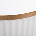 Консоль с ящиком белая с золотом Textured White Console with Gold варинант исполнения - 3 | Loft Concept в Твери