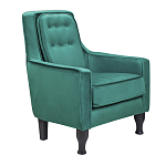 Кресло с мягкой обивкой из велюра на 4-х ножках из массива березы Scarlett Armchair green варинант исполнения - 1 | Loft Concept в Твери