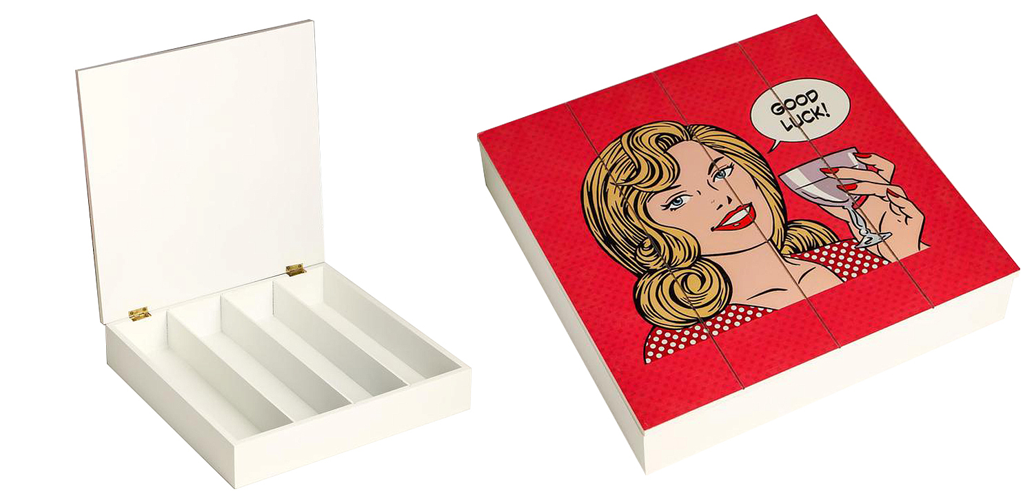 Шкатулка Pop Art Girl red Шкатулка Pop Art Girl red - Loft-Concept в Твери