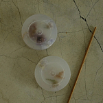 Круглая подставка под благовония из эпоксидной смолы с цветами белая Epoxy Resin Flowers Incense Stand White варинант исполнения - 4 | Loft Concept в Твери