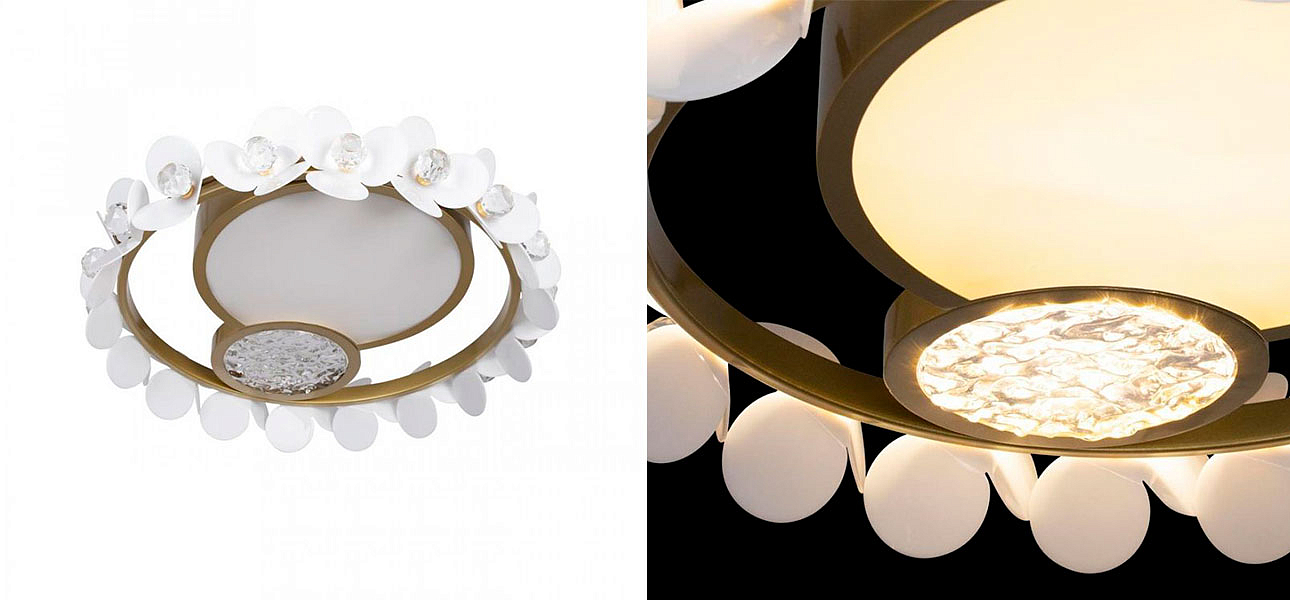 Потолочный светильник Белые Цветы White Flowers Ceiling lamp D 46 Потолочный светильник Белые Цветы White Flowers Ceiling lamp D 46 - Loft-Concept в Твери