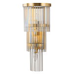 Бра с золотистым основанием и прозрачными трубками Nembus варинант исполнения - 1 | Loft Concept в Твери