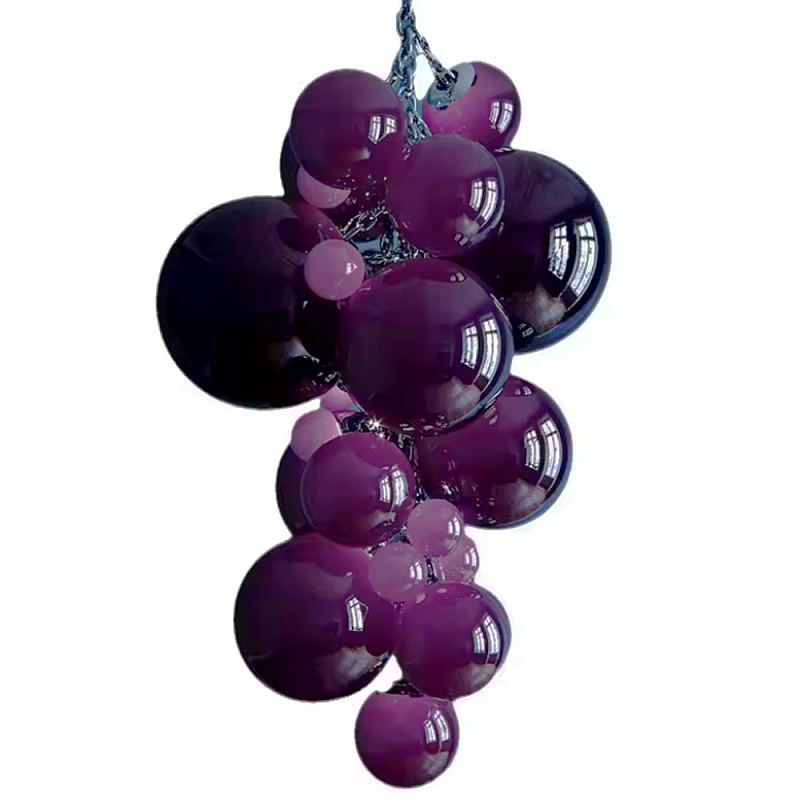 Люстра Grape Balls Сливовый цвет стекла Сливовый в Твери | Loft Concept 