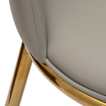 Стул бежевый из экокожи на золотых ножках Attribute of Elegance варинант исполнения - 2 | Loft Concept в Твери