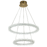 Многоярусная кольцевая люстра с хрустальным декором Gilbertine Crystals Two Rings Chandelier варинант исполнения - 2 | Loft Concept в Твери