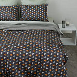 Постельное белье из сатина с принтом треугольники 150х200 см Triangular Dreams варинант исполнения - 8 | Loft Concept в Твери