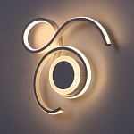 Бра белого цвета с изогнутыми световыми линиями и круглым основанием Luke Lampco Tracer Lamp варинант исполнения - 4 | Loft Concept в Твери