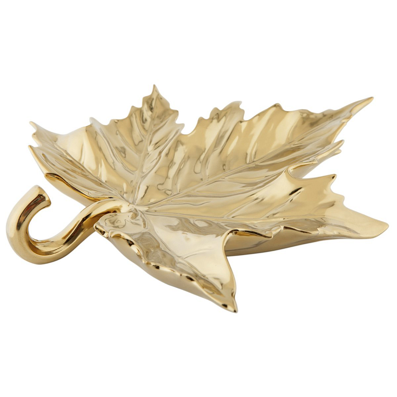 Поднос Maple Leaf Золотой Поднос Maple Leaf Золотой в Твери | Loft Concept