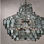 Люстра с каскадом из круглых прозрачных декоративных элементов Harmony of Light варинант исполнения - 2 | Loft Concept в Твери