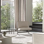 Дизайнерское кресло без подлокотников кожаное на металлическом каркасе PAULA Armchair варинант исполнения - 5 | Loft Concept в Твери