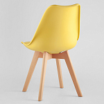 Стул с основой из пластика и мягким сиденьем Arvika Yellow варинант исполнения - 5 | Loft Concept в Твери
